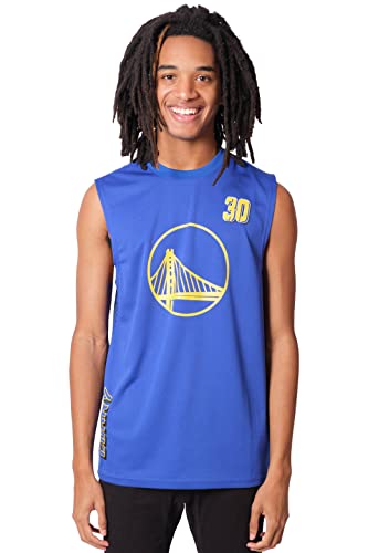 Ultra Game NBA Golden State Warriors - Stephen Curry Mens Active Tank Top, Team Color, X-Large
