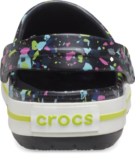 Crocs Unisex Men's and Women's Crocband Graphic Clog, Black/Multi, 6 US
