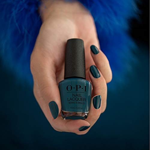 OPI Nail Lacquer, Drama at La Scala, Blue Nail Polish, Milan Collection, 0.5 fl oz
