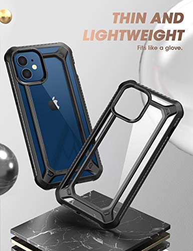 SUPCASE Unicorn Beetle EXO Pro Series Case for iPhone 12 Mini (2020 Release) 5.4 Inch, with Built-in Screen Protector Premium Hybrid Protective Clear Bumper Case (Black)