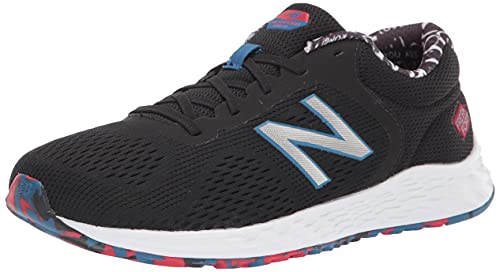 New Balance Kid's Fresh Foam Arishi V2 Lace-Up Running Shoe, Black/Oxygen Blue/Team Red, 5.5 M US Big Kid (8-12 Years)