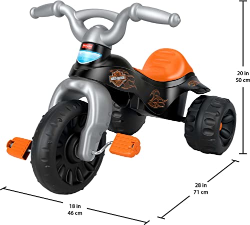 Fisher-Price Harley-Davidson Toddler Tricycle Tough Trike Bike With Handlebar Grips and Storage For Preschool Kids Ages 2+ Years [Amazon Exclusive]
