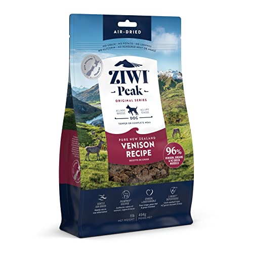 ZIWI Peak Air-Dried Dog Food – All Natural, High Protein, Grain Free and Limited Ingredient with Superfoods (Venison, 1.0 lb)