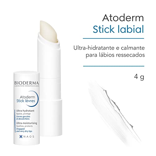 Bioderma - Atoderm Hydrating Lip Stick - Lip Repair for Longlasting Hydration and Soothe Very Dry Lips, 0.14 Ounce (Pack of 1)