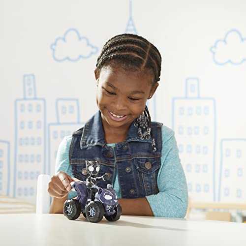 Spidey and His Amazing Friends Hasbro Marvel Black Panther Action Figure and Panther Patroller Vehicle, for Kids Ages 3 and Up