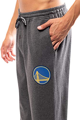 Ultra Game NBA Golden State Warriors Mens Sleepwear Super Soft Pajama Loungewear Pants, Heather Gray, XX-Large