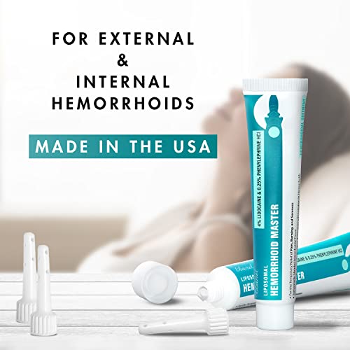 Ebanel Hemorrhoid Treatment Ointment, 1.6 Oz Lidocaine Anal Fissure Anesthetic Cream for Pain, Burning, Itching, Swelling, Bleeding with Phenylephrine, Hydrocortisone, Aloe, Chamomile, Vitamins