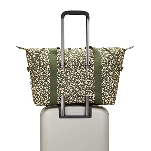Kipling Women's Art Medium Tote Bag, Lightweight Large Weekender, Travel Handbag, Fresh Floral