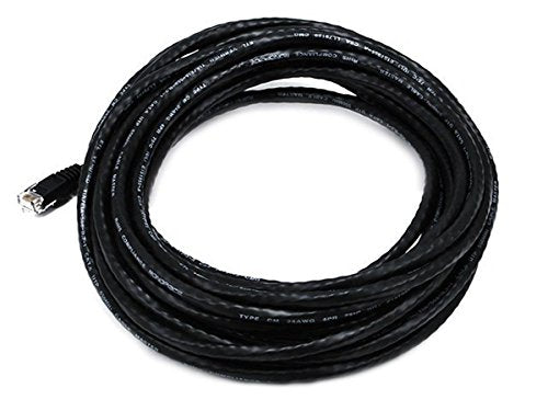 Monoprice 30FT 24AWG Cat5e 350MHz UTP Ethernet Bare Copper Network Cable - Black