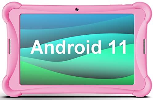 Visual Land Tablet 10 Inch Android 11 Tablets, Prestige Elite 10QH Android 11 10.1 Inch HD IPS Tablet, 32GB Storage, 2GB RAM, Quad-Core Processor, with Protective Bumper Case - Pink (2022 Release)