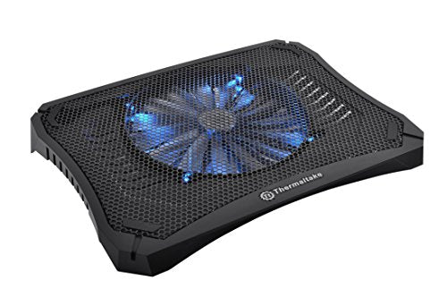 Thermaltake Massive V20 Steel Mesh Panel Single 200mm Blue LED Fan Adjustable Speed Control 10'-17' Laptop Notebook Cooling Pad CL-N004-PL20BL-A