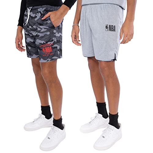 Ultra Game NBA Men's Active Locker Room Short, Black Camo, Large