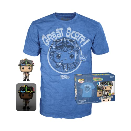 Funko Pop! and Tee: Back to The Future - Doc with Helmet, Adult XL