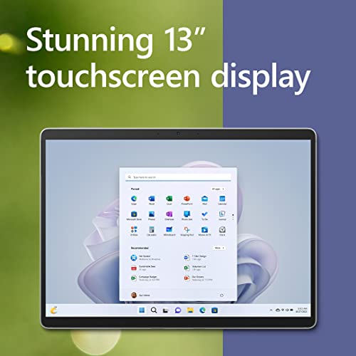 Microsoft Surface Pro 9 (2022), 13' 2-in-1 Tablet and Laptop, 5G Connectivity, Thin and Lightweight, Faster SQ3 Processor for Multi-Tasking, 8GB RAM, 256GB Storage with Windows 11, Platinum