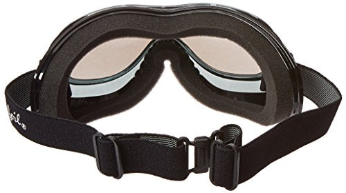 Pacific Coast Airfoil Padded 'Fit Over Glasses' Riding Goggles (Black Frame/Silver Smoke Lens)