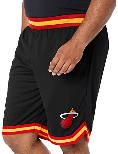 Ultra Game NBA Miami Heat Mens Woven Basketball Shorts, Team Color, Large