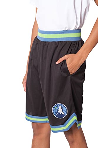 Ultra Game NBA Minnesota Timberwolves Mens Woven Basketball Shorts, Team Color, X-Large