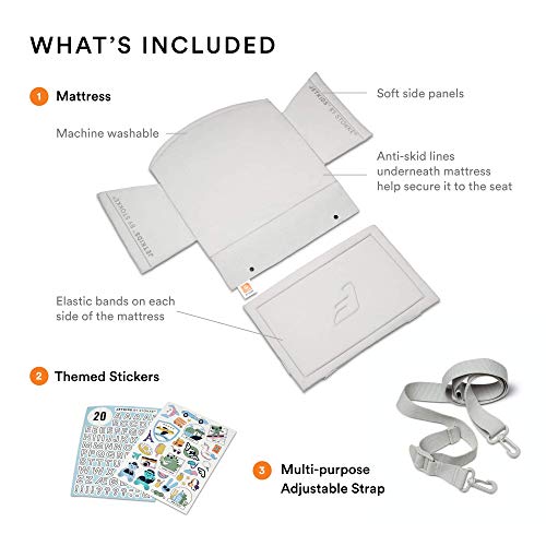 JetKids by Stokke BedBox, Green Aurora - Kid's Ride-On Suitcase and In-Flight Bed - Help Your Child Relax and Sleep on the Plane - Approved by Many Airlines - Best for Ages 3-7