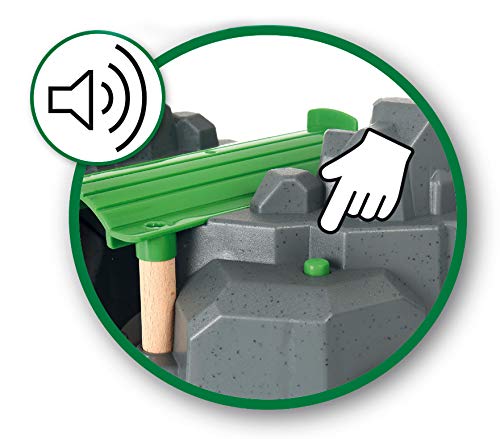 Brio World - 33889 Crane and Mountain Tunnel | 7 Piece Toy Train Accessory for Kids Ages 3 and Up,Multi