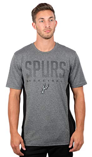 Ultra Game NBA San Antonio Spurs Mens Active Tee Shirt, Charcoal Heather, XX-Large