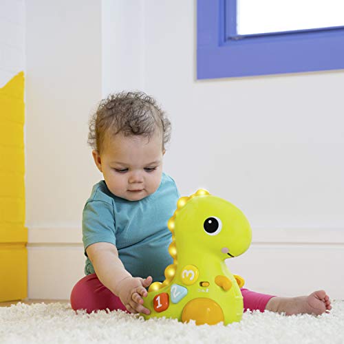 Bright Starts Go, Go, Dino Crawl and Count Activity Toy for Infants - Rolls, Lights Up, Plays Music and More, Ages 6 Months+