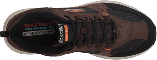 Skechers mens Oak Canyon Oxford, Chocolate/Black, 9.5 US
