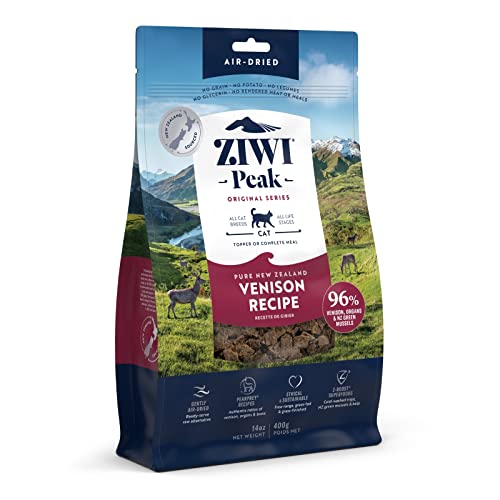 ZIWI Peak Air-Dried Cat Food – All Natural, High Protein, Grain Free and Limited Ingredient with Superfoods (Venison, 14 oz)
