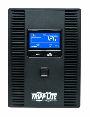 Tripp Lite SMART1500LCDT 1500VA 900W UPS Battery Back Up, AVR, LCD Display, Line-Interactive, 10 Outlets, 120V, USB, Tel and Coax Protection, 3 Year Warranty and Dollar 250,000 Insurance Black