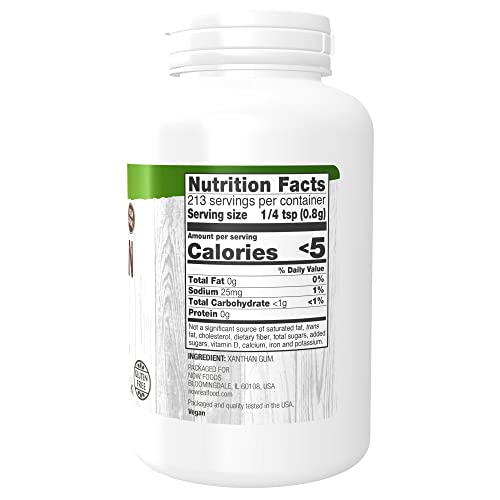 NOW Foods, Xanthan Gum Pure Powder, Kosher and Gluten-Free Natural Thickener, 6-Ounce