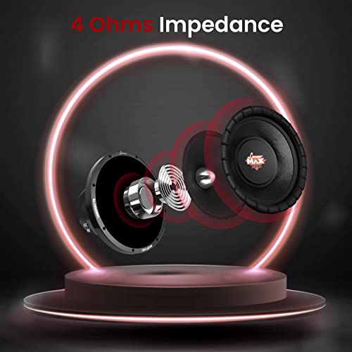 Lanzar 15in Car Subwoofer Speaker - Black Non-Pressed Paper Cone, Stamped Plastic Basket, Dual 4 Ohm Impedance, 2000 Watt Power and Foam Edge Suspension for Vehicle Audio Stereo Sound System - MAXP154D