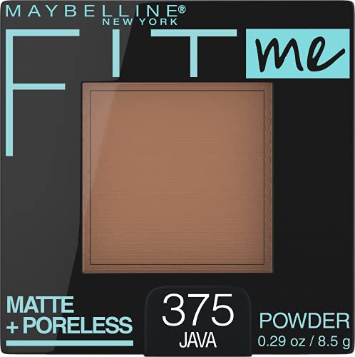 Maybelline Fit Me Matte + Poreless Pressed Face Powder Makeup and Setting Powder, Java, 1 Count