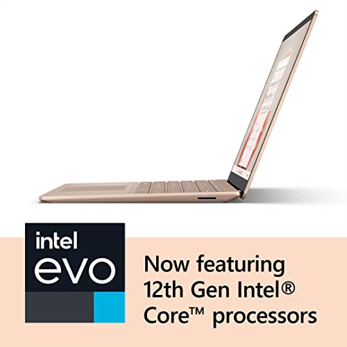 Microsoft Surface Laptop 5 (2022), 13.5' Touch Screen, Thin and Lightweight, Long Battery Life, Fast Intel i7 Processor for Multi-Tasking, 512GB Storage with Windows 11,Sandstone