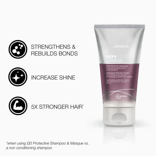 Defy Damage Protective Masque | For Color-Treated Hair | Strengthen Bonds and Preserve Hair Color | With Moringa Seed Oil and Arginine | 1.7 Fl Oz