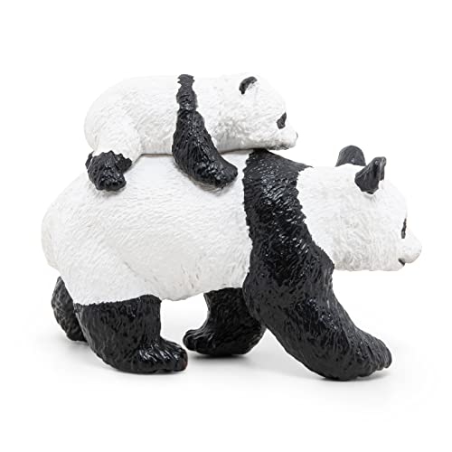 Papo -hand-painted - figurine -Wild animal kingdom - Panda And Baby Panda -50071 -Collectible - For Children - Suitable for Boys and Girls- From 3 years old