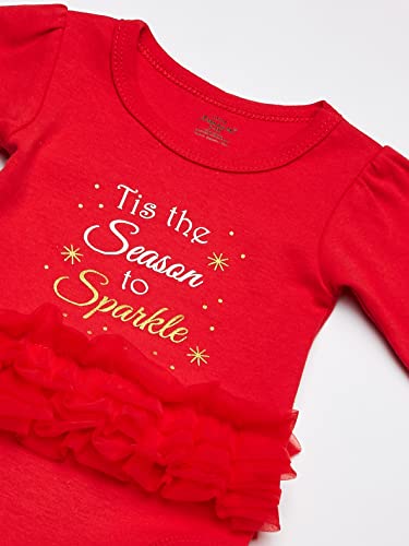 Little Treasure Unisex Baby Cotton Bodysuits, Christmas Necklace, 18-24 Months
