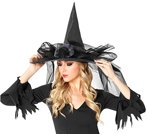 Forum Novelties womens Deluxe Witch Hat Costume Headwear, Black, Adult US