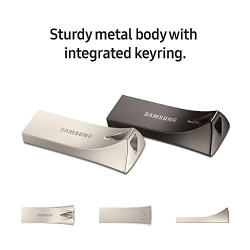 Samsung BAR Plus 64GB - 300MB/s USB 3.1 Flash Drive Champagne Silver (MUF-64BE3/AM)