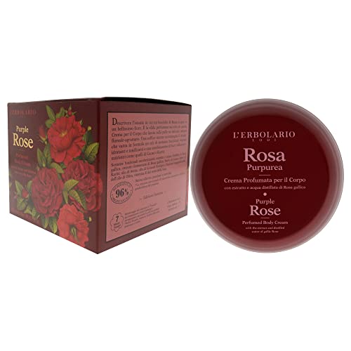 LErbolario Purple Rose Perfume Body Cream For Women 6.7 oz Cream