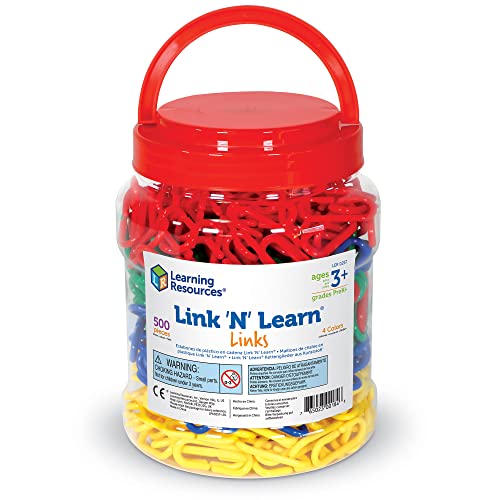 Learning Resources Link 'N' Learn Links - 500 Pieces, Ages 3+ Preschool Learning Supplies, Toddler Learning Toys