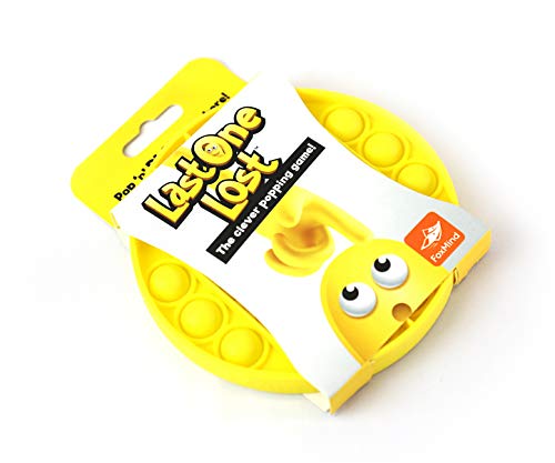 FoxMind Games Last One Lost, Yellow - The Original Push Pop Bubble Popping Sensory Pop It Fidget Toy Game - Autism ADHD Special Needs Stress Reliever, Silicone Bend, Squish, Squeeze Relax Toy Activity