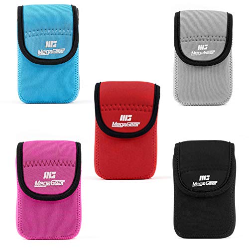 MegaGear MG037 Ultra Light Neoprene Camera Case compatible with Canon PowerShot SX740 HS, SX730 HS, SX720 HS, SX710 HS, SX700 HS, Sony Cyber-shot DSC-HX60V - Black