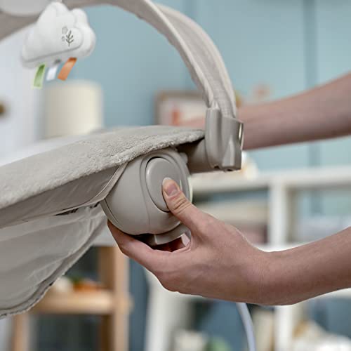 Ingenuity InLighten Baby Bouncer Infant Seat with Light Up Toy Bar, Vibrations, Tummy Time Pillow and Sounds, 0-6 Months Up to 20 lbs (Twinkle Tails Bunny)