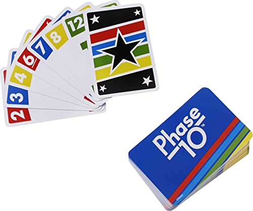 Mattel Games Phase 10 Card Game for Families, Adults and Kids, Challenging and Exciting Rummy-Style Play in a Storage Tin [Amazon Exclusive]