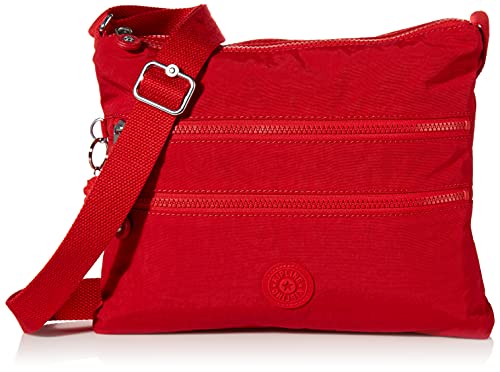 Kipling womens WomenÂ’s Alvar Bag, Super Light, Durable Messenger Bag, Nylon Shoulder Crossbody Bag, Red Rouge, Medium US