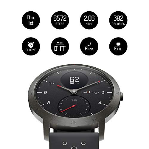 Withings Steel HR Sport Hybrid Smartwatch (40mm) - Activity, Sleep, Fitness and Heart Rate Tracker with Connected GPS, Smart Notifications, Water Resistant with 25-Day Battery Life