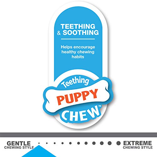 Nylabone Just for Puppies Teething Chew Ring Bone and Toy Flavor Medley and Chicken Flavor X-Small/Petite (1 Count)