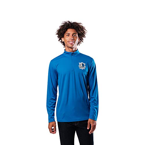 Ultra Game mens Pullover Tee NBA Men s Quarter Zip Poly Knit Long Sleeve Shirt, Team Color, Small US