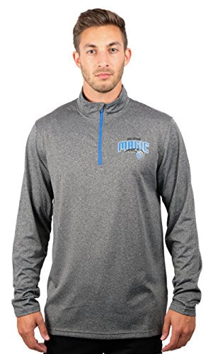 Ultra Game NBA Men's Quarter Zip Long Sleeve Pullover T-Shirt