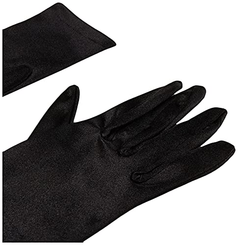 Leg Avenue Women's Satin Wrist Length Gloves, Black, One Size