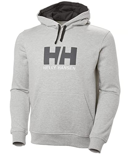 Helly Hansen Men's HH Logo Hoodie, 949 Grey Melange, Medium
